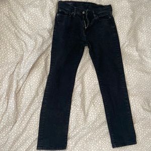 mens Abercrombie & Fitch black kennan straight jeans